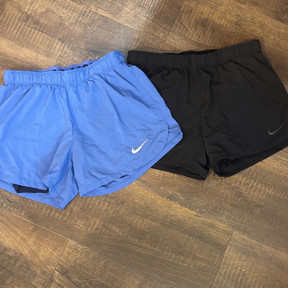 Nike Women's Running Shorts Duo - Blue & Black